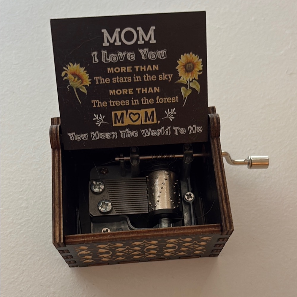 Wooden Music Box with Heartfelt Message